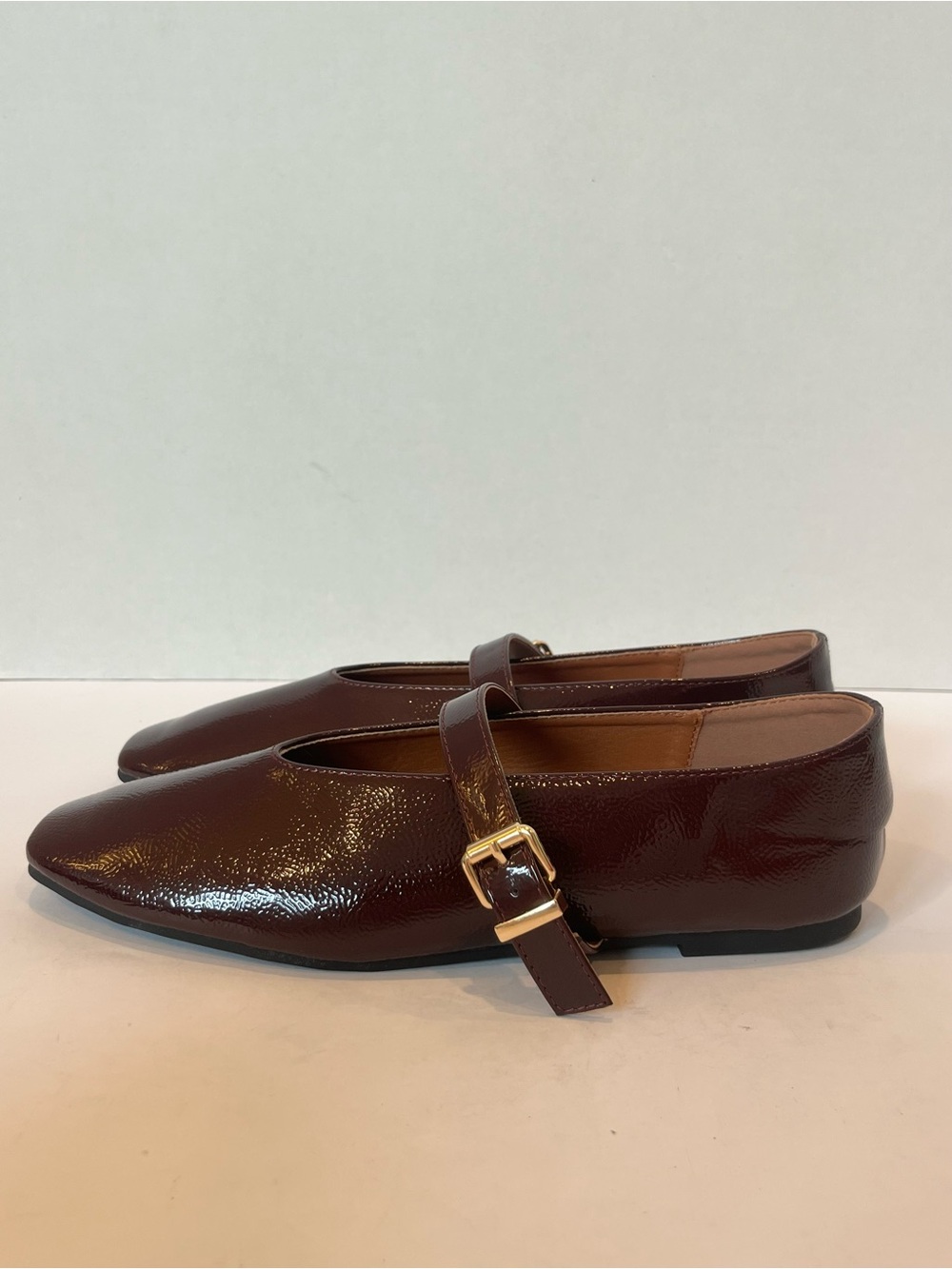 MOTF burgundy patent leather mary jane shoes ladies EU 40 US 9.5